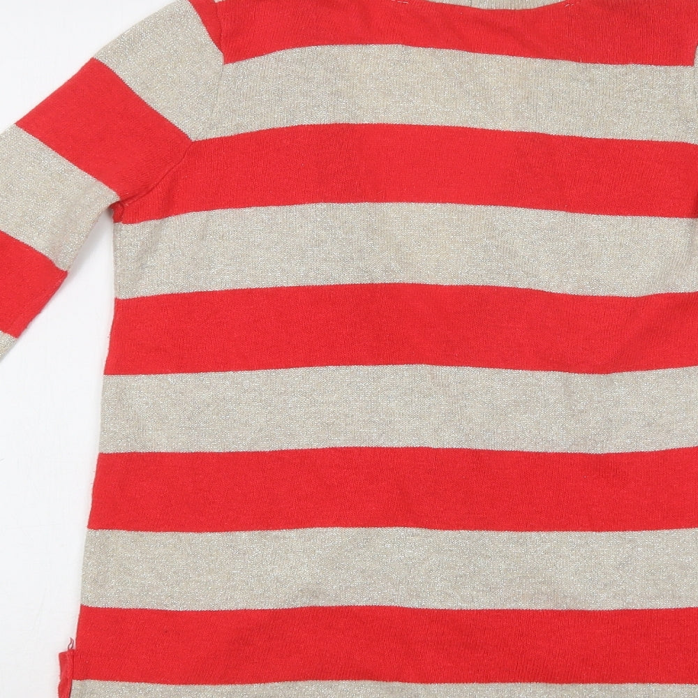 Womens UK Size S Preworn Red Cardigan Jumper