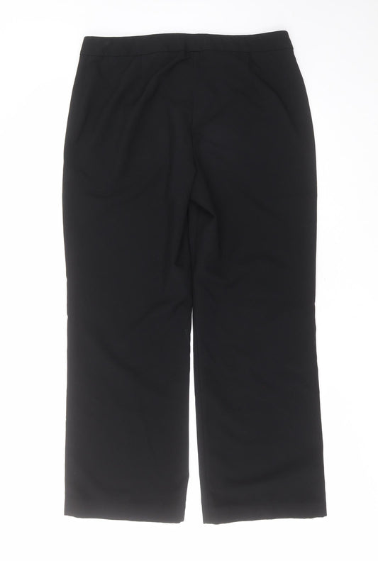 Womens UK Size 14 Marks and Spencer Regular Fit Black Trousers