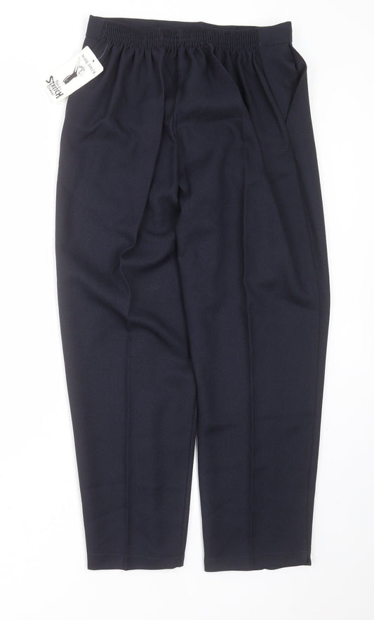 Womens UK Size S Preworn Regular Fit Blue Trousers