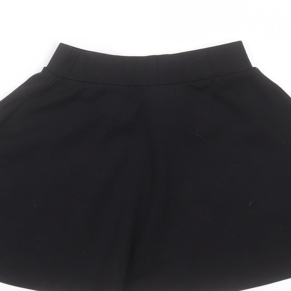 NEXT Girls Black Polyester Skater Skirt Size 6 Years Regular - school