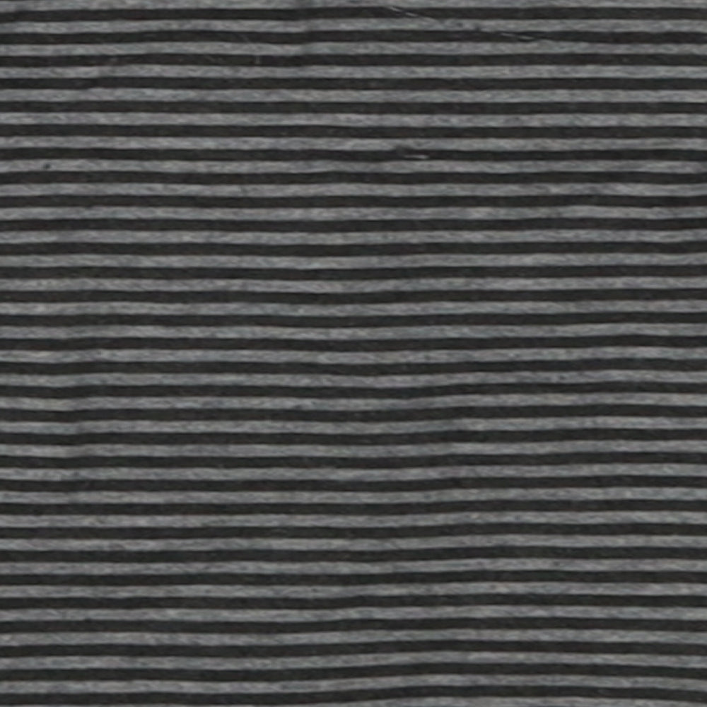 Preworn Boys Grey Striped Cotton Basic T-Shirt Size 0-3 Months Crew Neck Pullover
