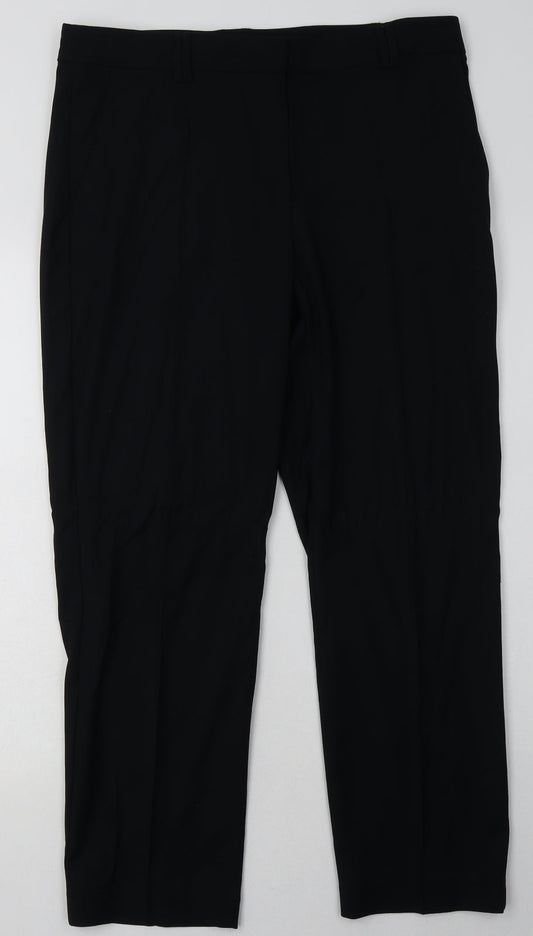 Womens UK Size 12 Marks and Spencer Regular Fit Black Trousers
