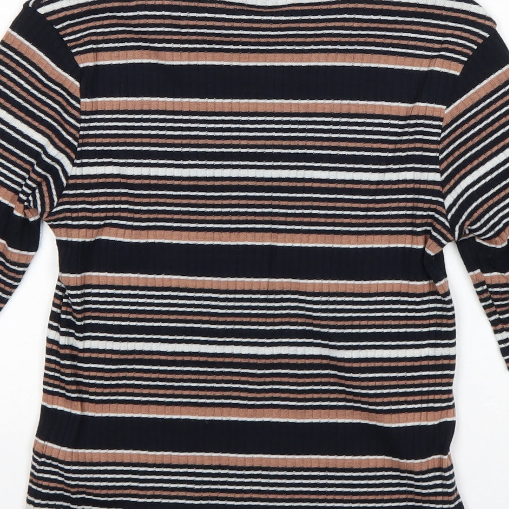 Womens UK Size 8 Topshop Multicoloured Basic T-Shirt