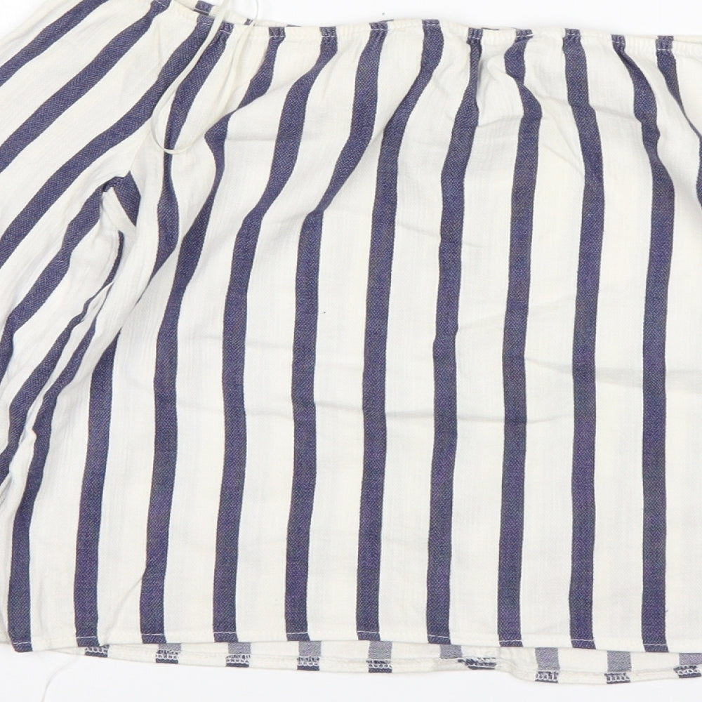 Womens UK Size 4 Miss Selfridge Multicoloured Basic T-Shirt