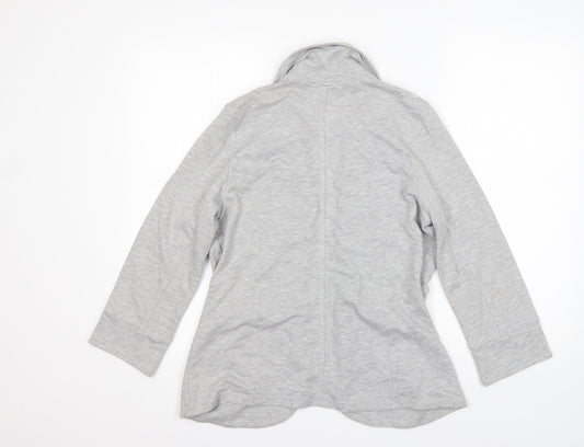 George Womens Grey Polyester Jacket Blazer Size 12