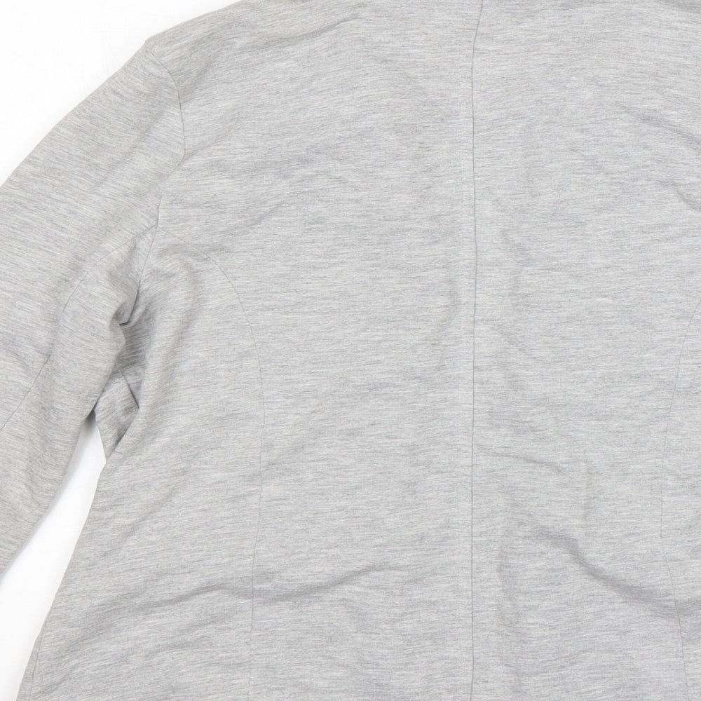 George Womens Grey Polyester Jacket Blazer Size 12