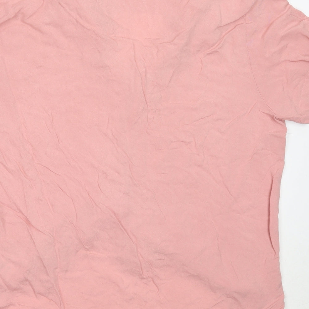 Womens UK Size M ASOS Pink Basic Button-Up