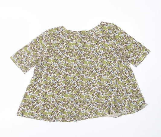 Womens UK Size 12 NEXT Green Basic T-Shirt