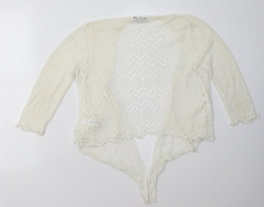 Womens UK Size 12 M&Co White Cardigan Jumper