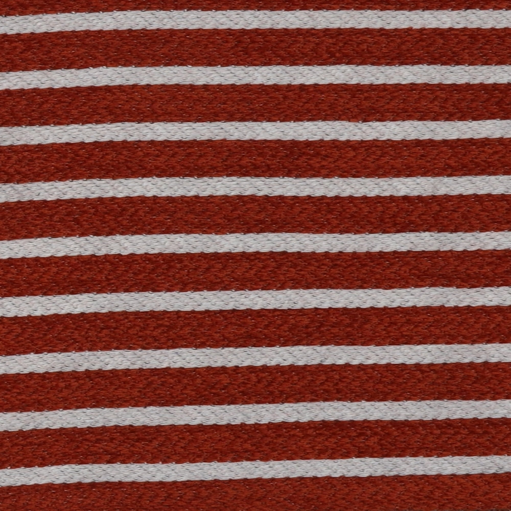 Brand and care label for New Look women’s brown striped polyester pullover sweatshirt, size M, pullover