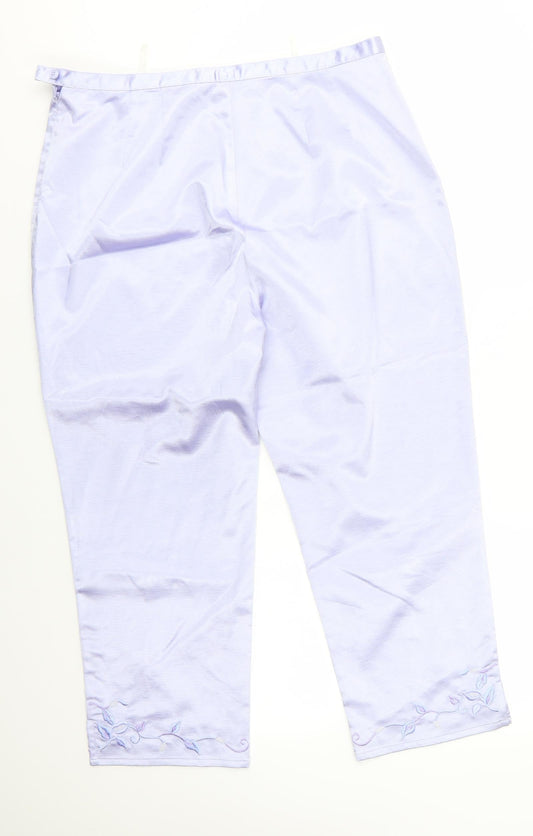 Womens UK Size 18 Together Regular Fit Purple Trousers