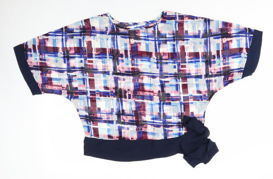 Avon Womens Multicoloured Polyester Basic Blouse Size 14 Round Neck