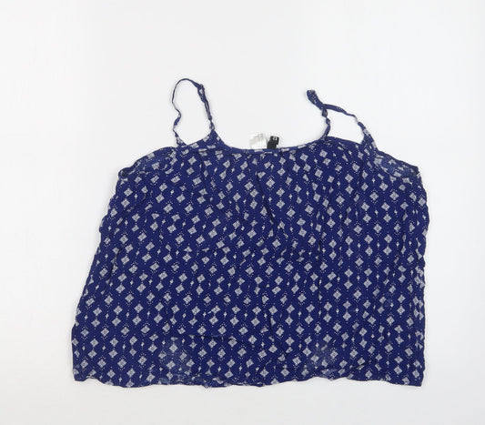 Womens UK Size 10 H&M Blue Camisole Tank