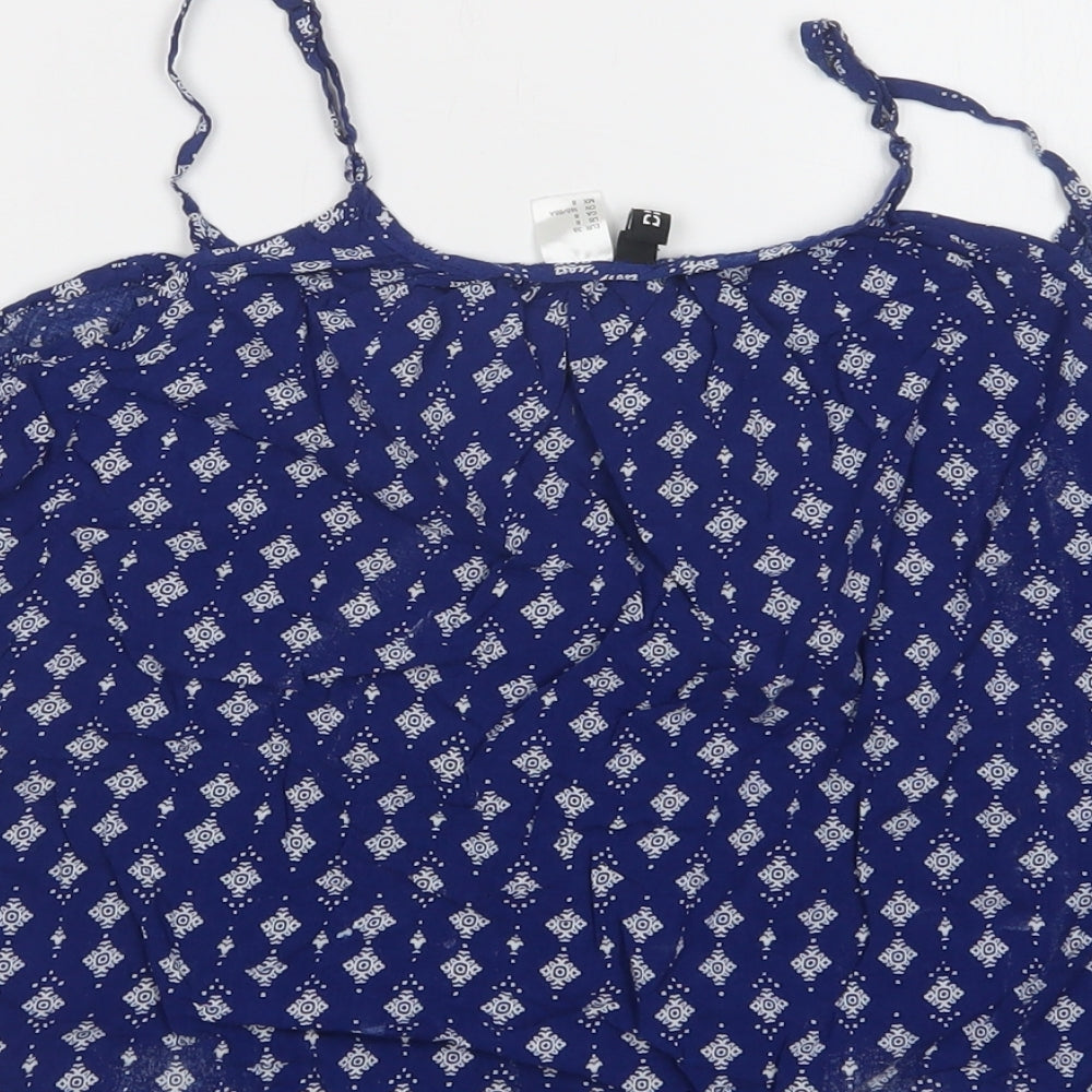 Womens UK Size 10 H&M Blue Camisole Tank