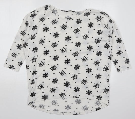 Womens UK Size L Only White Pullover Jumper