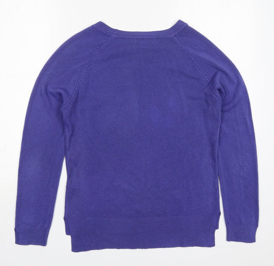 Primark Womens Purple Round Neck Acrylic Pullover Jumper Size 10