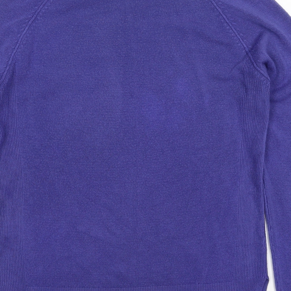 Primark Womens Purple Round Neck Acrylic Pullover Jumper Size 10