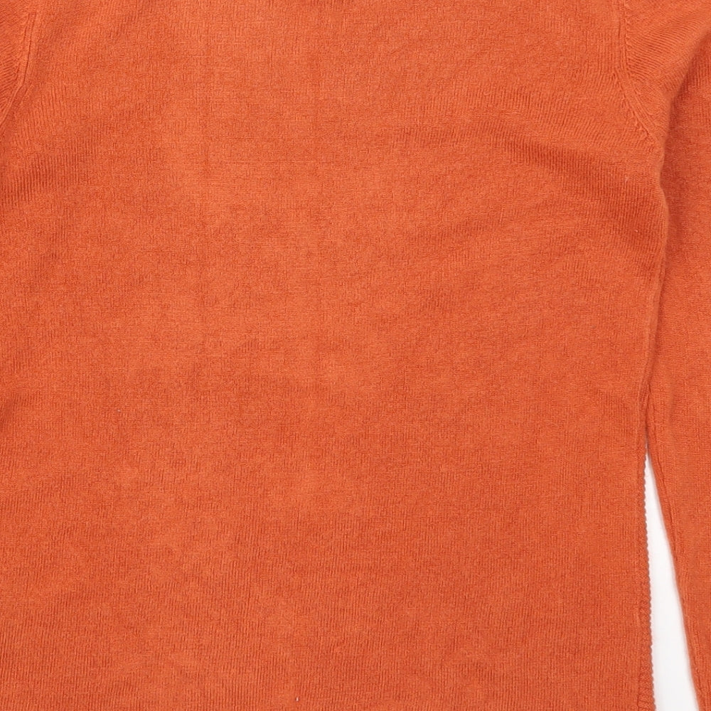 Womens UK Size S Anna Rose Orange Pullover Jumper