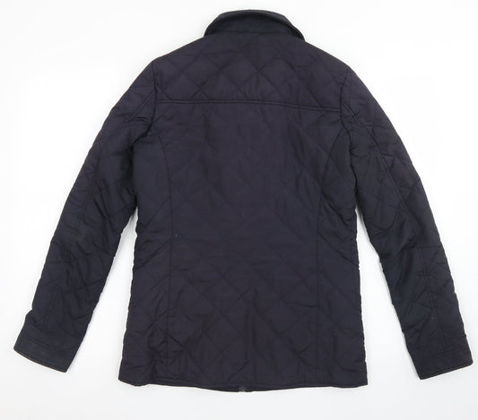Womens UK Size 8 Dorothy Perkins Blue Pea Coat