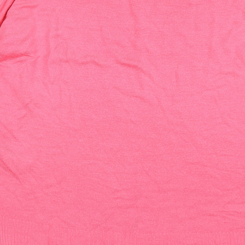 Nutmeg Womens Pink Boat Neck Acrylic Pullover Jumper Size 12