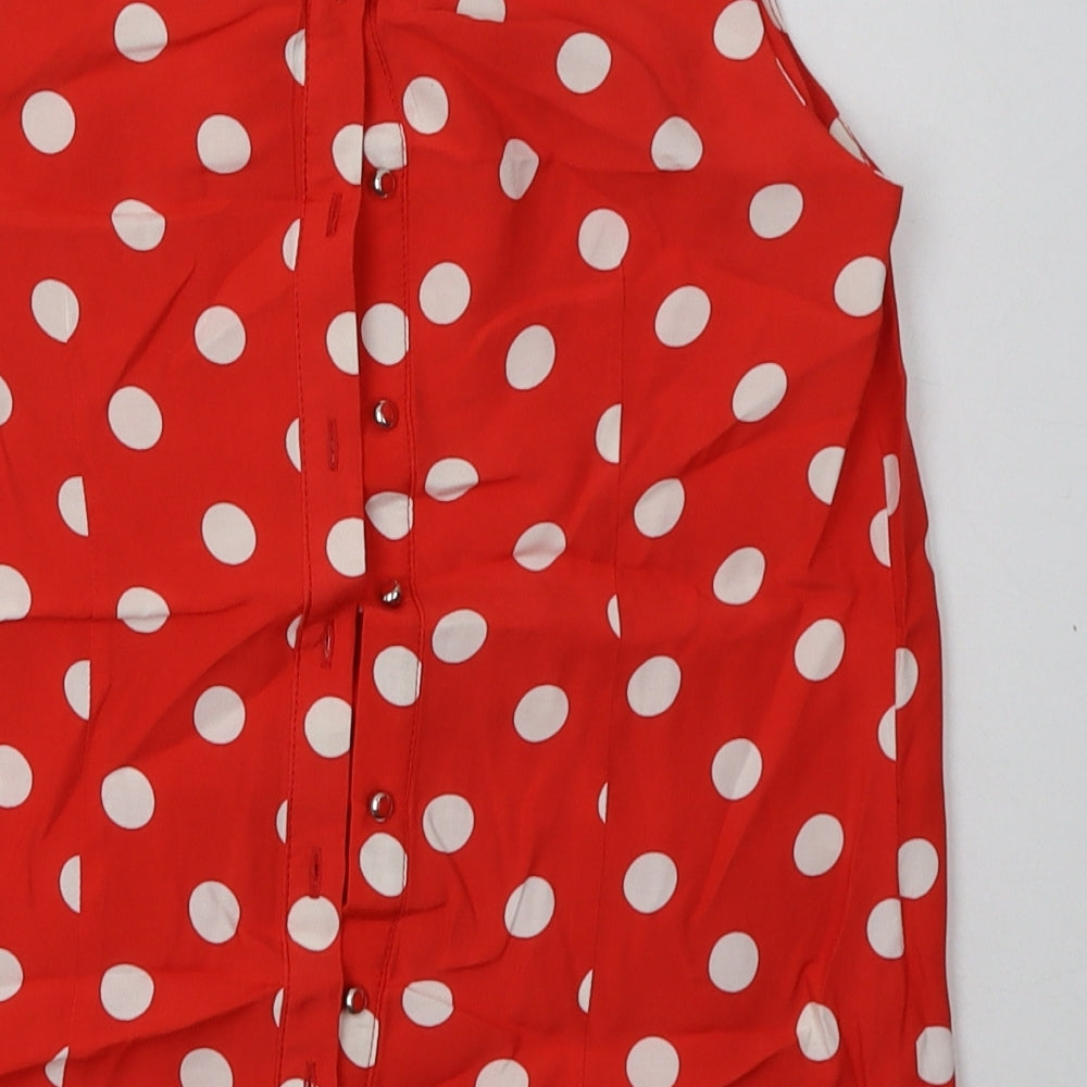 Womens UK Size 8 Dorothy Perkins Red Basic Tank