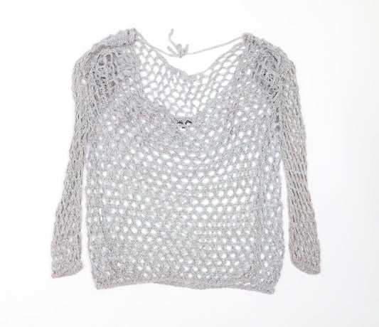 Womens UK Size 10 Missguided Blue Pullover Jumper