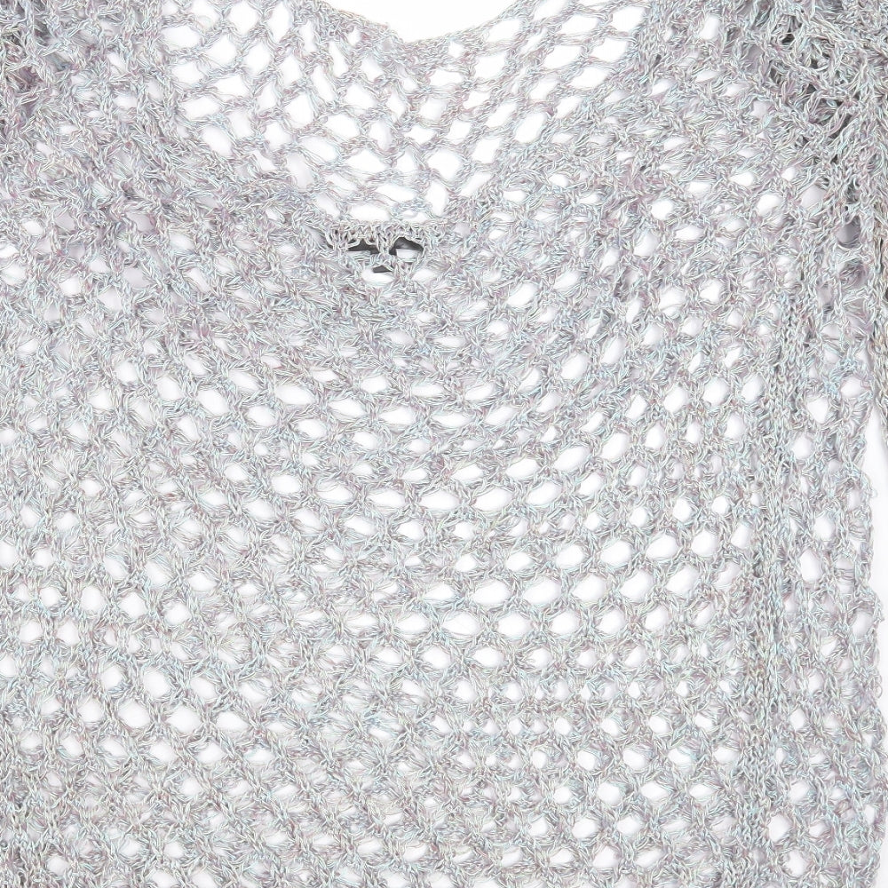 Womens UK Size 10 Missguided Blue Pullover Jumper