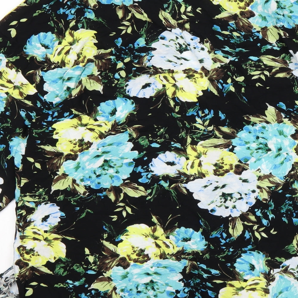 Papaya Womens Multicoloured Floral Viscose Wrap Blouse Size 16 V-Neck