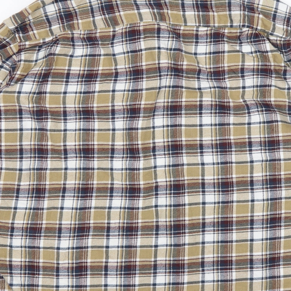 Mens UK Size XL Pegasus Multicoloured Button-Up Long Sleeve Casual Shirt