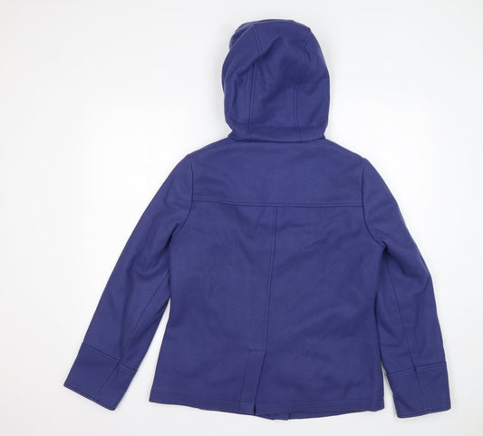 Maine Womens Purple Overcoat Coat Size 12