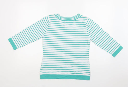 Womens UK Size 10 Sky Green Cardigan Jumper