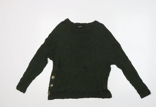Womens UK Size S Stradivarius Green Pullover Jumper
