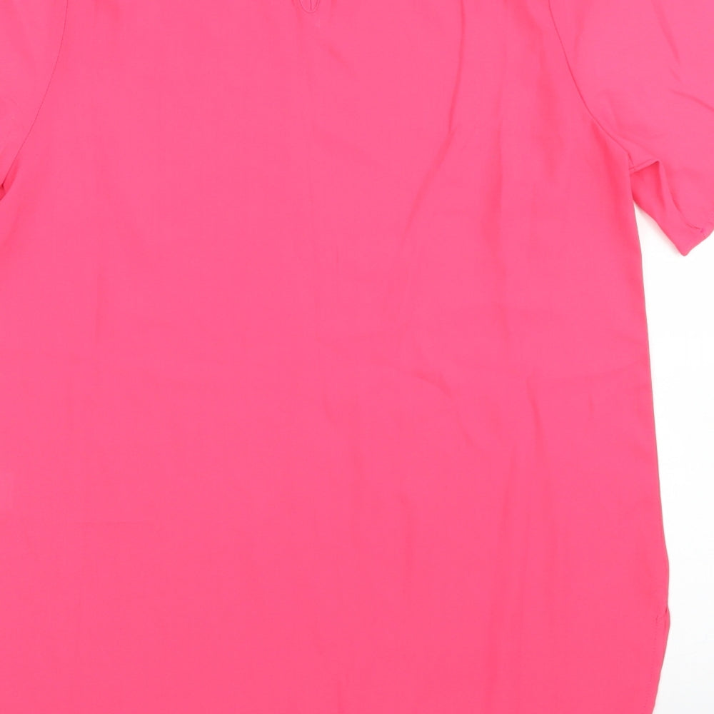 Womens UK Size 8 Studio Pink Basic Blouse