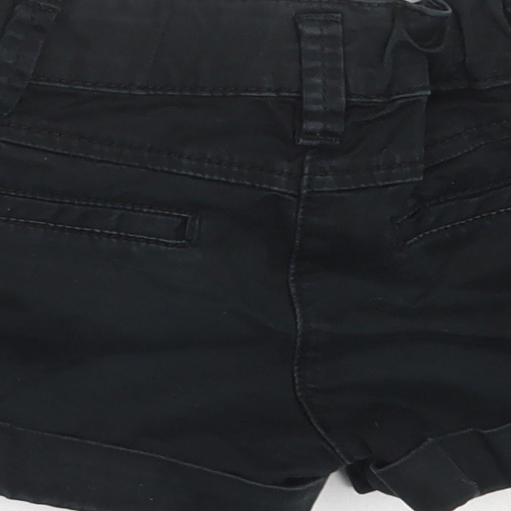 George Girls Black Cotton Bermuda Shorts Size 4 Years Regular