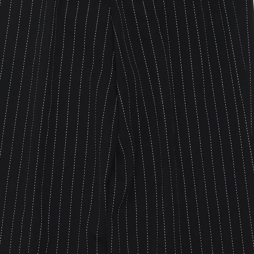 Womens UK Size 34 in H&M Regular Fit Capri Black Trousers