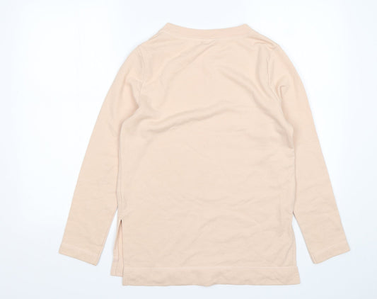 H&M Womens Pink Cotton Pullover Sweatshirt Size S