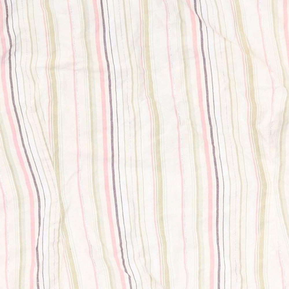 Bonmarché Womens Multicoloured Striped 100% Cotton Basic Button-Up Size 14 Collared