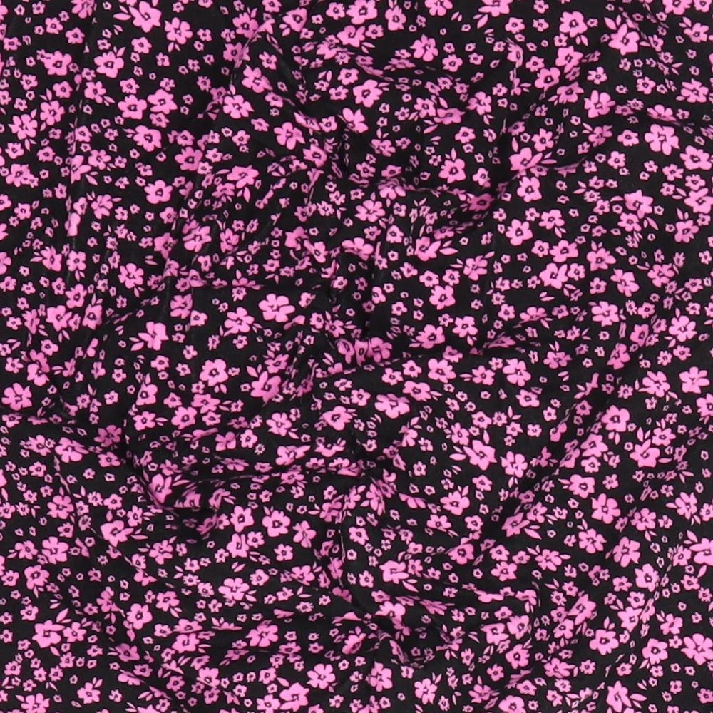 H&M Womens Pink Floral Viscose A-Line Skirt Size S