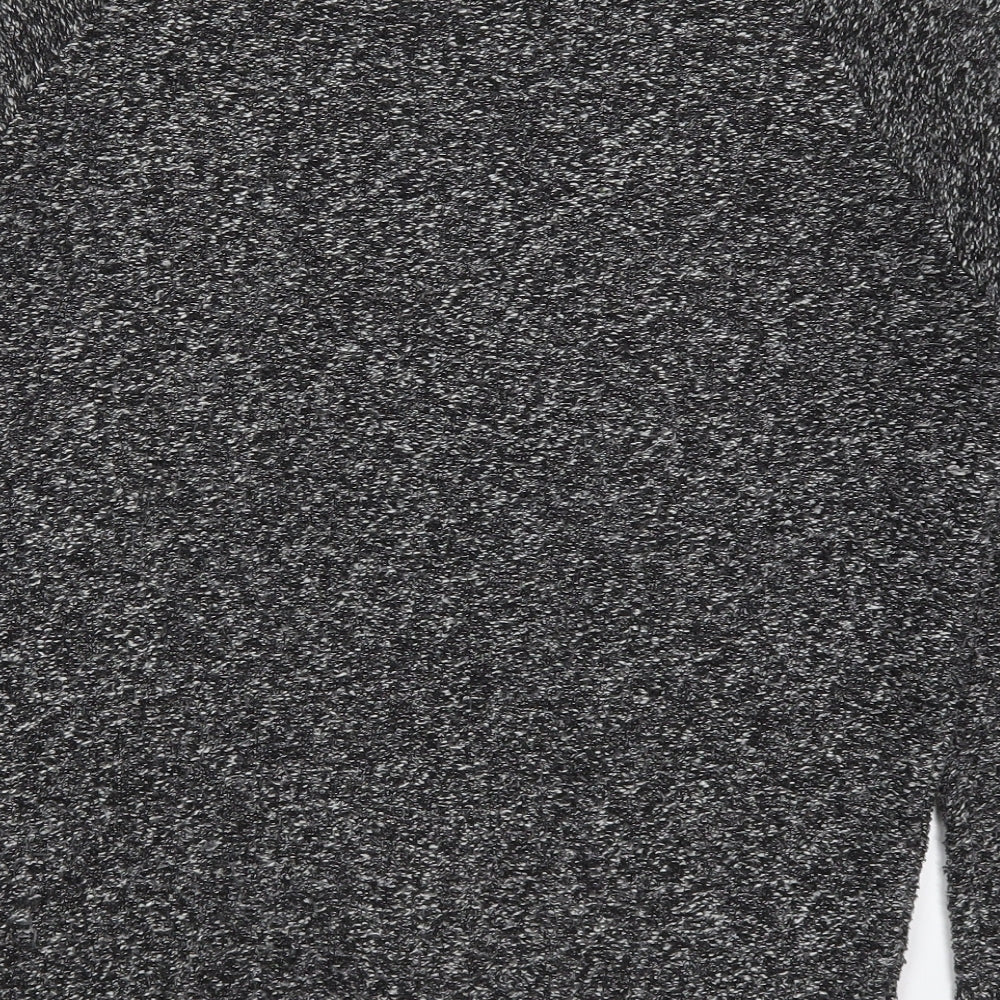 Bellfield Mens Black Round Neck Nylon Pullover Jumper Size S