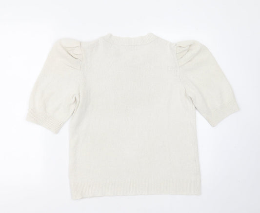 Womens UK Size 10 NEXT Ivory Pullover Jumper