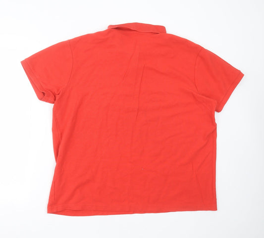 Primark Mens Red Cotton Polo Size 3XL Collared