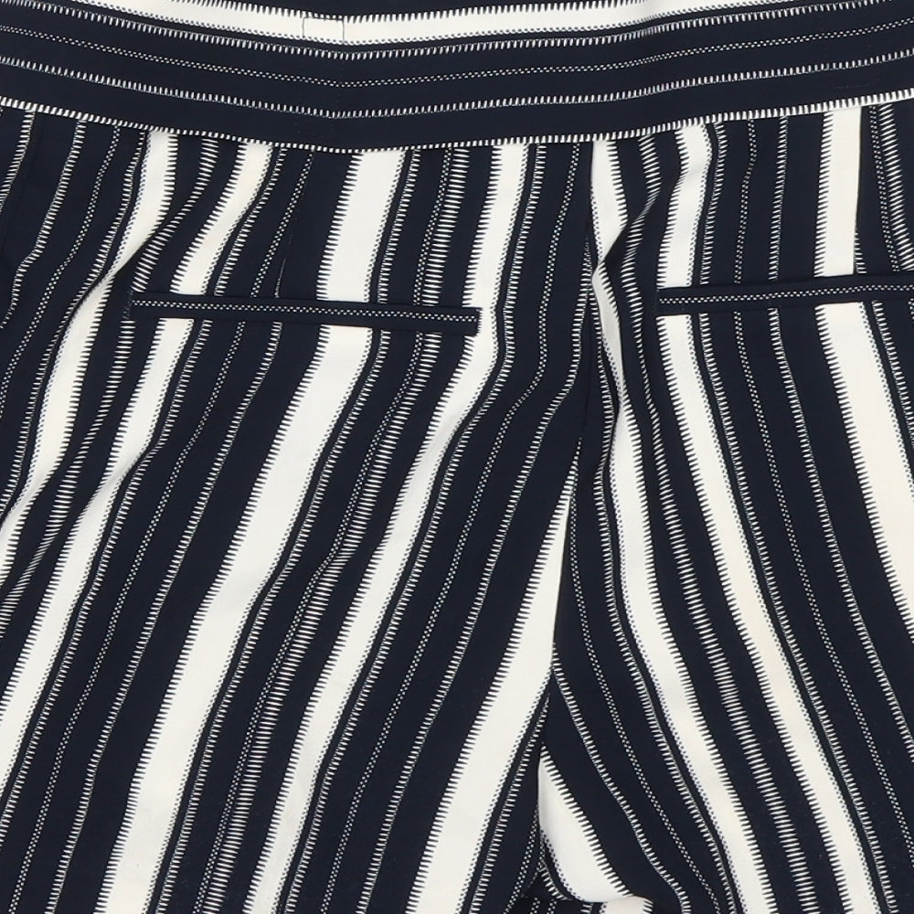 H&M Womens Multicoloured Striped Polyester Sailor Shorts Size 6 L4 in Regular
