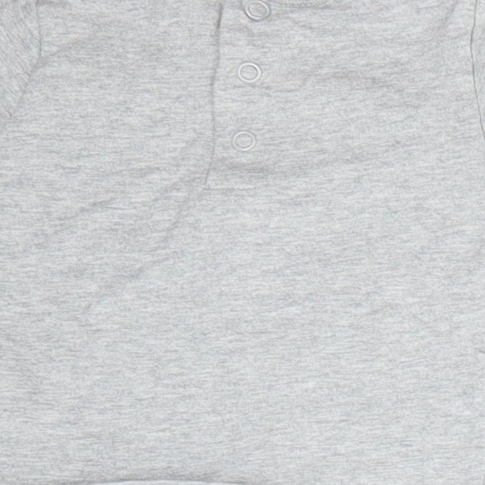 Humprey's Corner Baby Grey 100% Cotton Basic T-Shirt Size 0-3 Months Roll Neck
