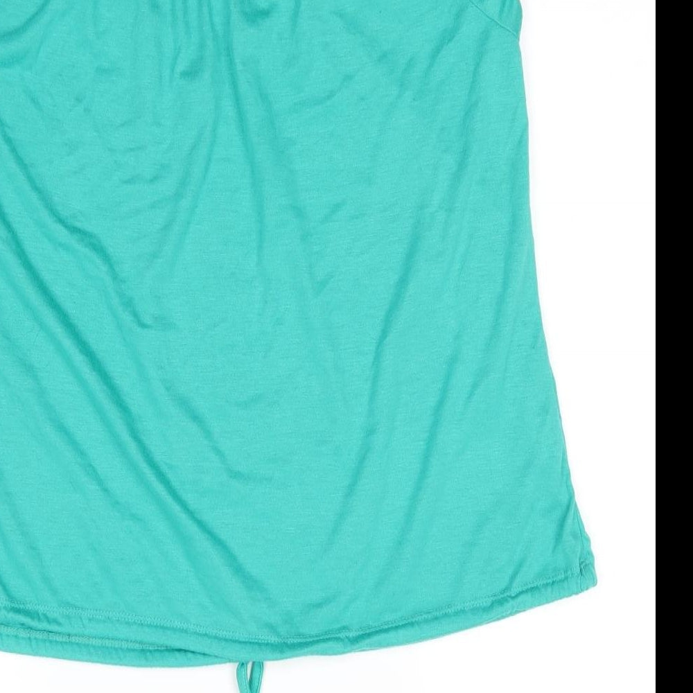 Originals Womens Green Polyester Basic Blouse Size 16 Round Neck