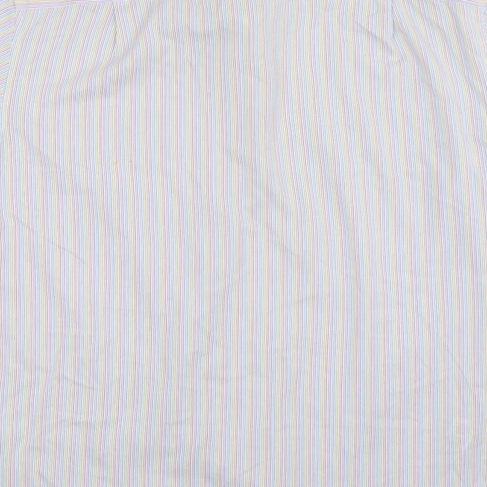 Mens UK Size 16 M&S Multicoloured Button-Up Short Sleeve Casual Shirt