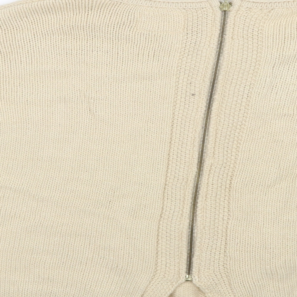 Womens UK Size S New Look Ivory Pullover Jumper