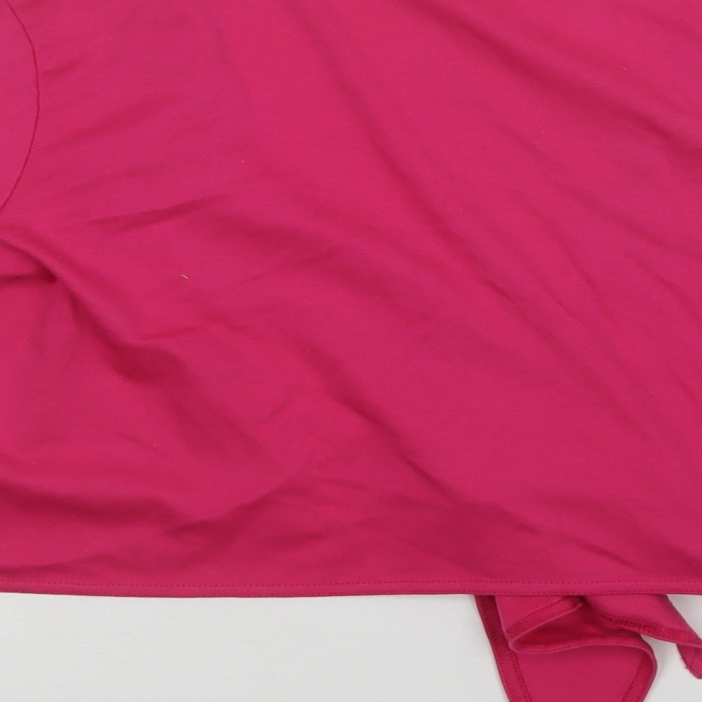 Womens UK Size 16 Nightingales Pink Cropped Blouse