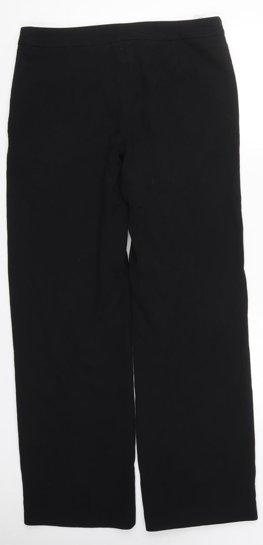 Womens UK Size 12 NEXT Regular Fit Black Trousers