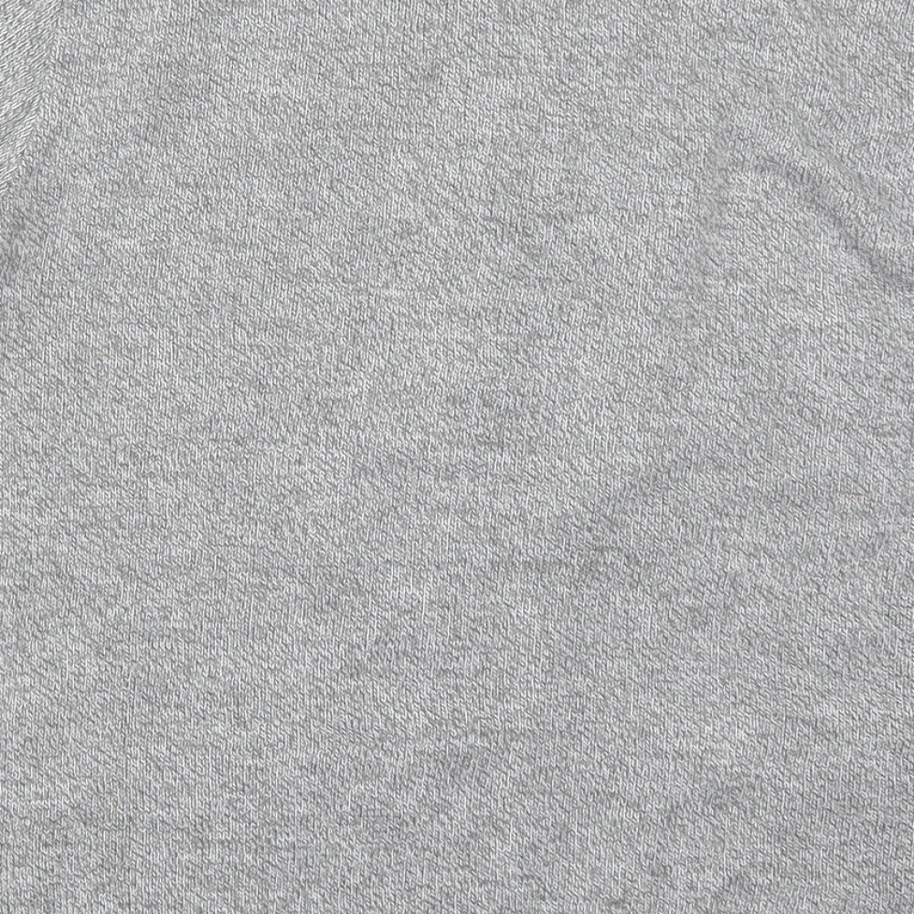 Glimpse Womens Grey Round Neck Acrylic Cardigan Jumper Size S