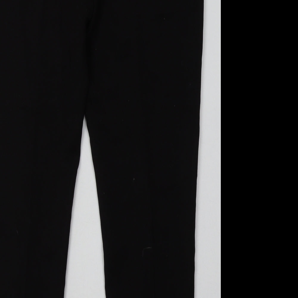 F&F Womens Black Polyester Trousers Size 12 L31 in Regular Buckle